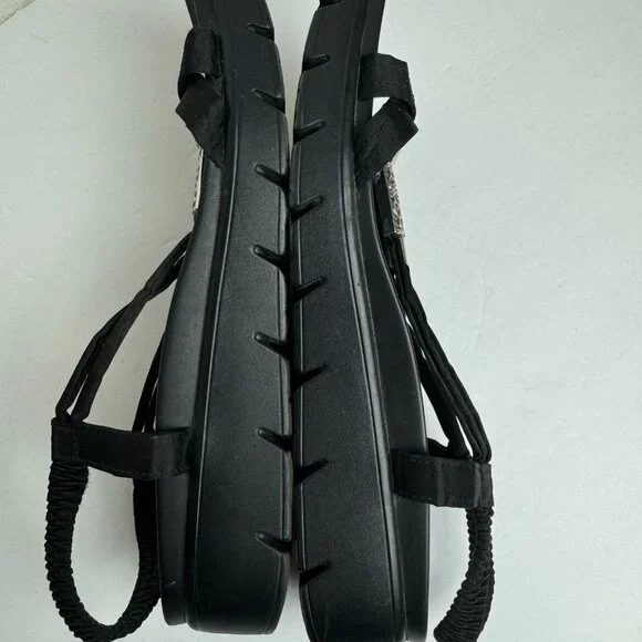 Alegria Black Sandals Silver Metal Detail Size EU 40 - Picture 10 of 15